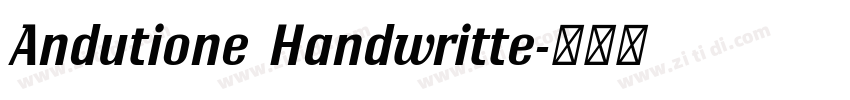 Andutione Handwritte字体转换